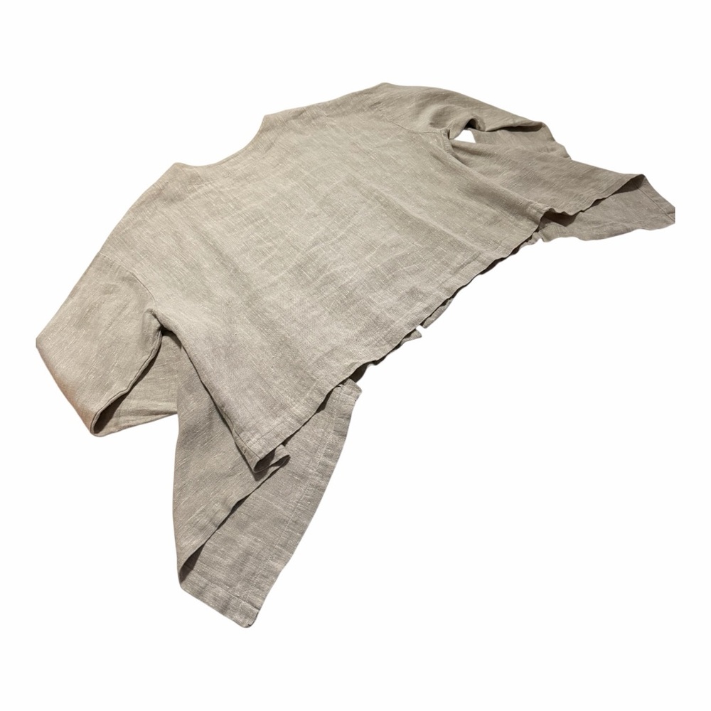 Bryn Walker Beige Linen Single Button Jacket Shru… - image 6